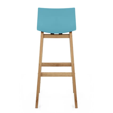 Drift Oak & Blue Bar Stool