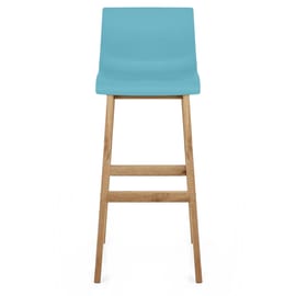 Drift Oak & Blue Bar Stool