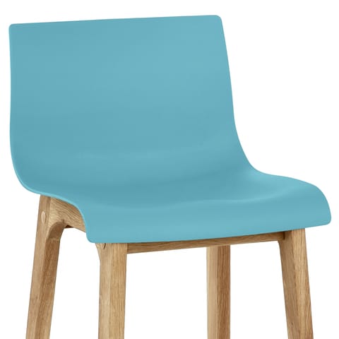 Drift Oak & Blue Bar Stool