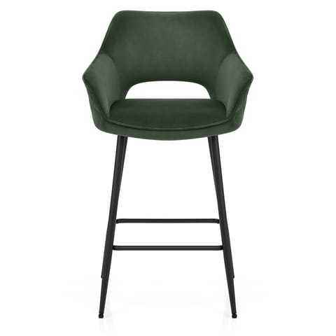 Viola Bar Stool Green Velvet