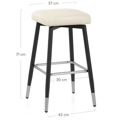 Luca Bar Stool Cream Dimensions