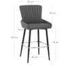 Lucia Bar Stool Grey