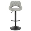 Nikita Bar Stool Grey Suede