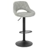 Nikita Bar Stool Grey Suede