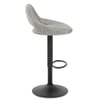 Nikita Bar Stool Grey Suede