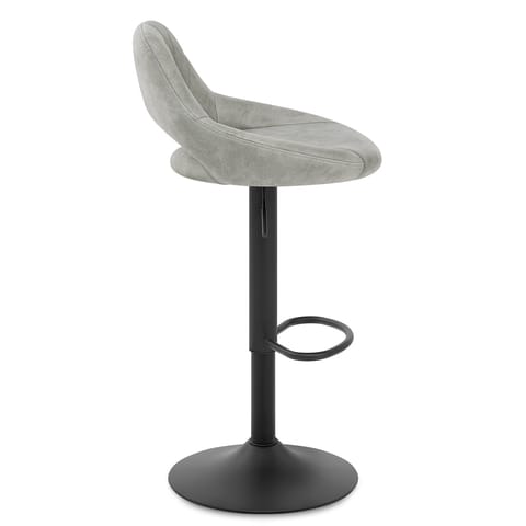 Nikita Bar Stool Grey Suede
