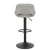 Nikita Bar Stool Grey Suede