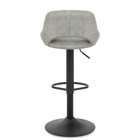Nikita Bar Stool Grey Suede