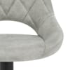 Nikita Bar Stool Grey Suede