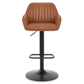 Sol Real Leather Bar Stool Brown