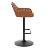 Sol Real Leather Bar Stool Brown