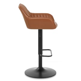 Sol Real Leather Bar Stool Brown