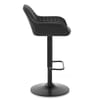 Sol Real Leather Bar Stool Black