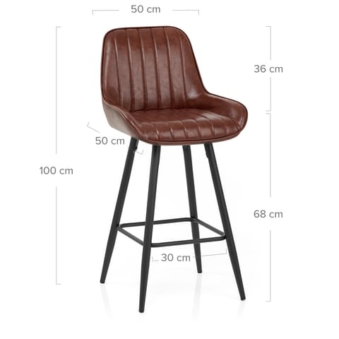 Mustang Bar Stool Antique Brown