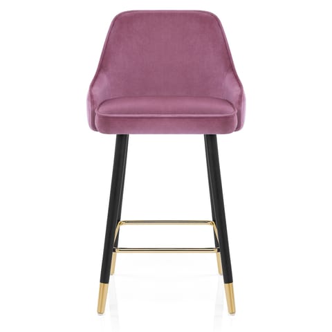 Glam Stool Gold & Purple Velvet