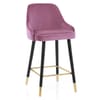 Glam Stool Gold & Purple Velvet