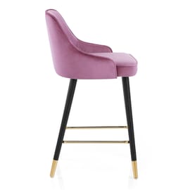Glam Stool Gold & Purple Velvet