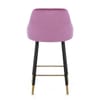 Glam Stool Gold & Purple Velvet