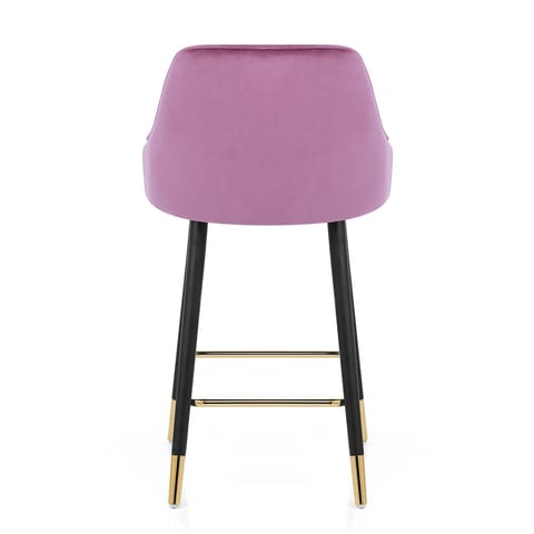 Glam Stool Gold & Purple Velvet