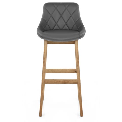 Breeze Wooden Stool Grey