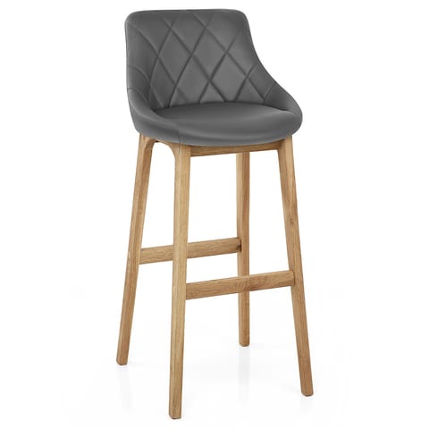 Breeze Wooden Stool Grey