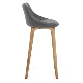 Breeze Wooden Stool Grey