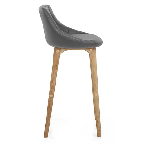 Breeze Wooden Stool Grey
