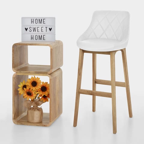 Breeze Wooden Stool White