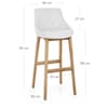 Breeze Wooden Stool White