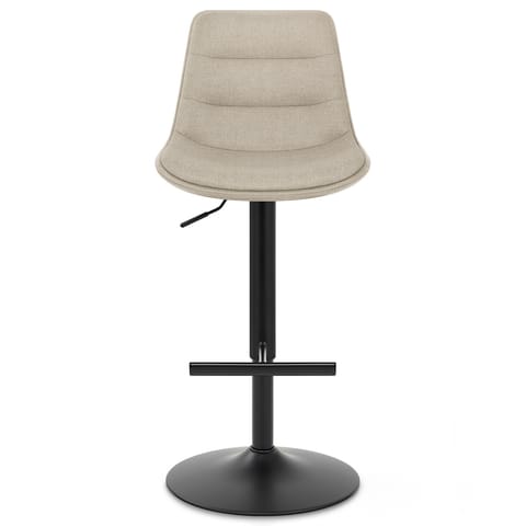 Lattice Stool Beige Fabric