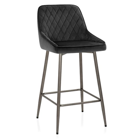 Brisbane Bar Stool Black Velvet