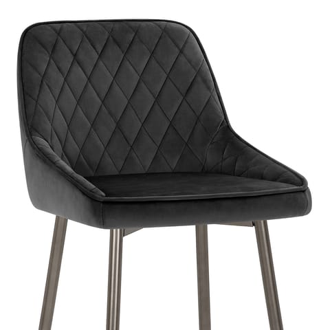 Brisbane Bar Stool Black Velvet