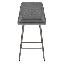 Brisbane Bar Stool Grey Velvet
