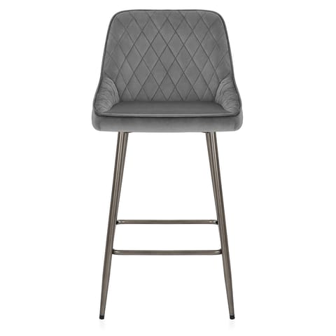Brisbane Bar Stool Grey Velvet