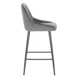 Brisbane Bar Stool Grey Velvet