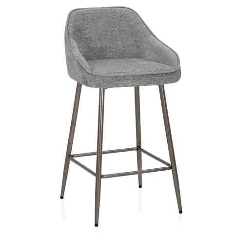 Cairns Bar Stool Grey Fabric