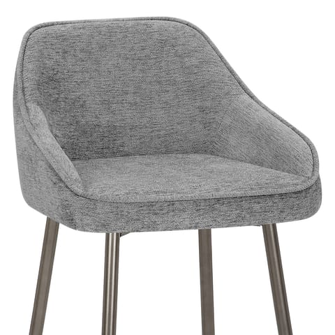 Cairns Bar Stool Grey Fabric