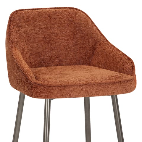 Cairns Bar Stool Orange Fabric