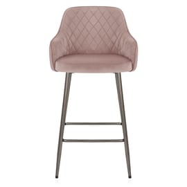 Sydney Bar Stool Pink Velvet