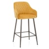 Sydney Bar Stool Yellow Velvet