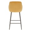 Sydney Bar Stool Yellow Velvet