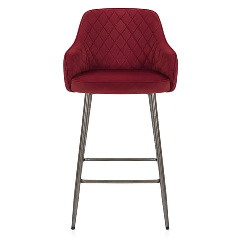 Sydney Bar Stool Red Velvet