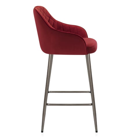 Sydney Bar Stool Red Velvet