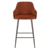 Sydney Bar Stool Rust Velvet