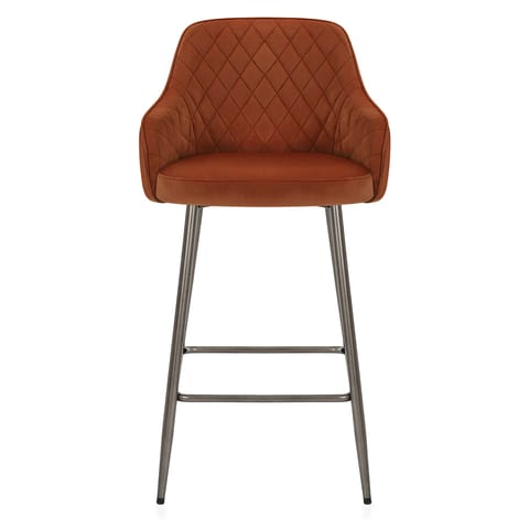 Sydney Bar Stool Rust Velvet