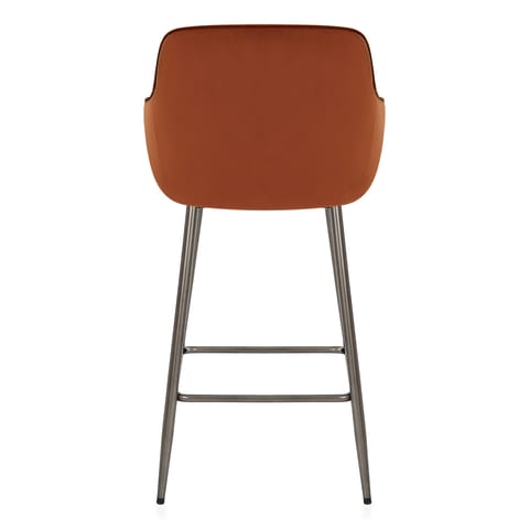 Sydney Bar Stool Rust Velvet