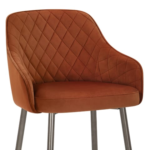 Sydney Bar Stool Rust Velvet