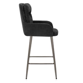 Albany Bar Stool Black Fabric