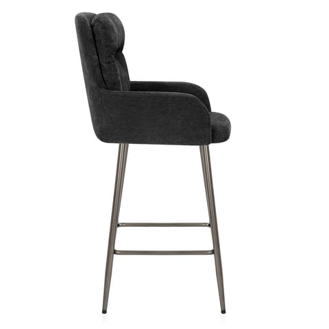 Albany Bar Stool Black Fabric