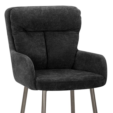 Albany Bar Stool Black Fabric